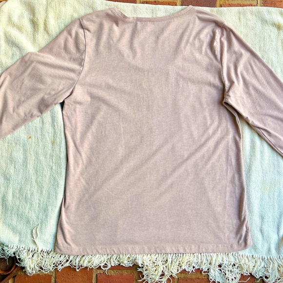 Graphic tee scoop neck Floral Print Long Sleeve Top XL - Picture 4 of 6